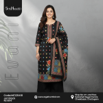 Jet Black Evani women’s 3-piece dress, modest and stylish, breathable fabric