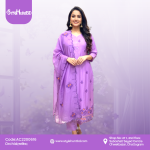 Orchid 3 piece dress made from breathable cotton fabric, modest and stylish design, perfect for festive occasions, office wear, and daily use.