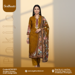Pakija cotton fabric Amber Brown MP160515, soft and breathable dress material