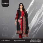 Pakija cotton fabric Black MP160515, soft and breathable dress material