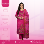 Pakija cotton fabric Cerise MP160515, soft and breathable dress material