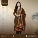 Jam Jam Loan dark brown 3 piece cotton dress made from breathable cotton fabric with a simple and elegant design.