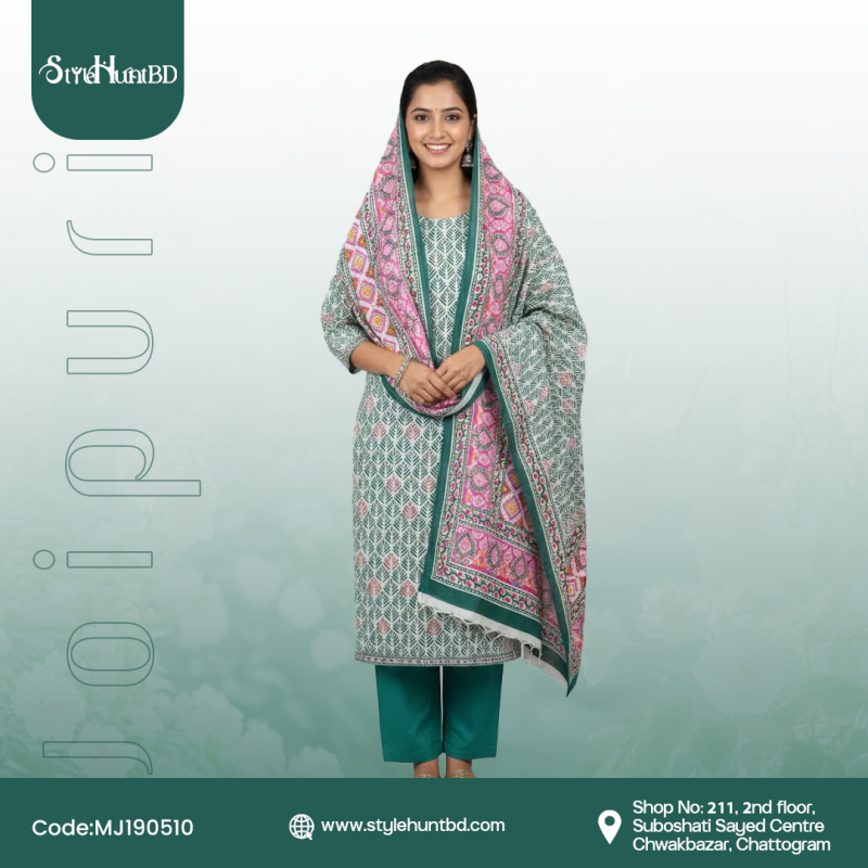 Joipuri cotton MJ190510 fabric with vibrant colors for modern and traditional fashion