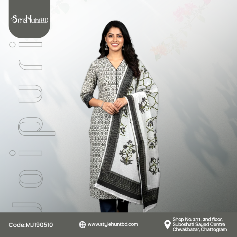 Joipuri cotton MJ190510 fabric combining artisanal charm with comfort