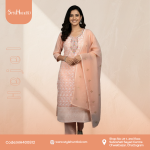Peach Sherbet cotton 3-piece dress with simple, comfortable, and stylish design