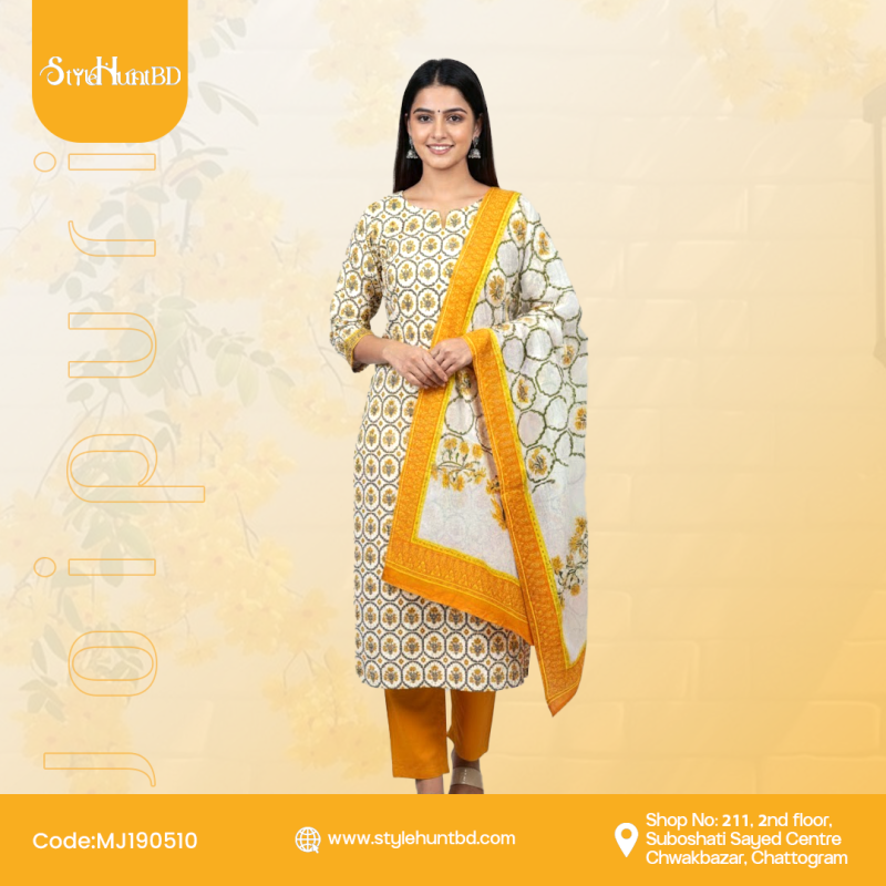 Traditional Joipuri cotton fabric MJ190510, lightweight material