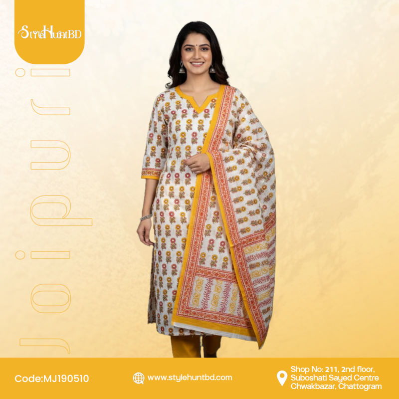 Soft breathable Joipuri cotton fabric MJ190510