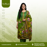 Jam Jam Loan dark moss 3 piece cotton dress made from breathable cotton fabric with a simple and modest design.