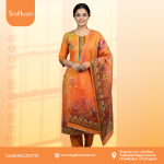 Jam Jam Loan sunset orange 3 piece cotton dress made from breathable cotton fabric with a simple and modest design.