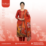 Jam Jam Loan tomato red 3 piece cotton dress made from breathable cotton fabric with a simple and modest design.