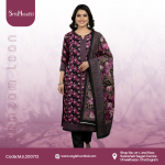 Jam Jam Loan wine berry 3 piece cotton dress made from breathable cotton fabric with a simple and modest design.